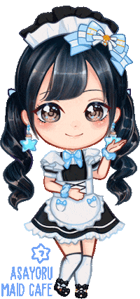 asayoru_cafe kawaii cafe chibi anime girl Sticker
