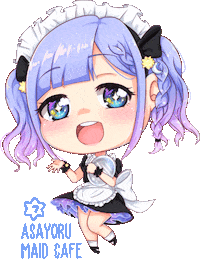 asayoru_cafe kawaii cafe chibi anime girl Sticker