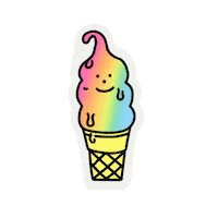 Melting Ice-Cream Sticker by evite