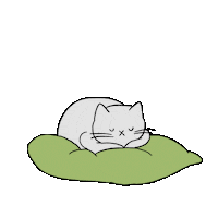 Sleepy Cat Sticker by Incrediville