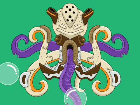 Octopus Jordan 6 GIF by Psychrome