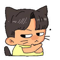 Cat Thinking Sticker by AJ