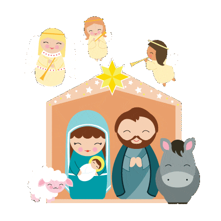 Holy Family Christmas Sticker by Shining Light Dolls