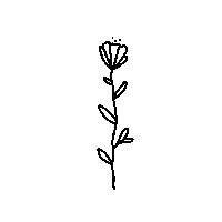 Black And White Flower Sticker