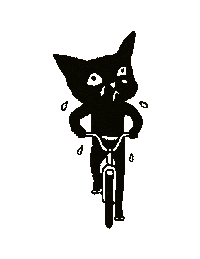 Cycling Sad Cat Sticker by Highland Park Brewery