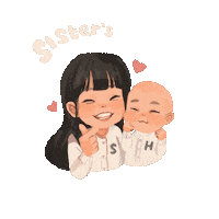 Sister Daughter Sticker by Rafhi Dominic