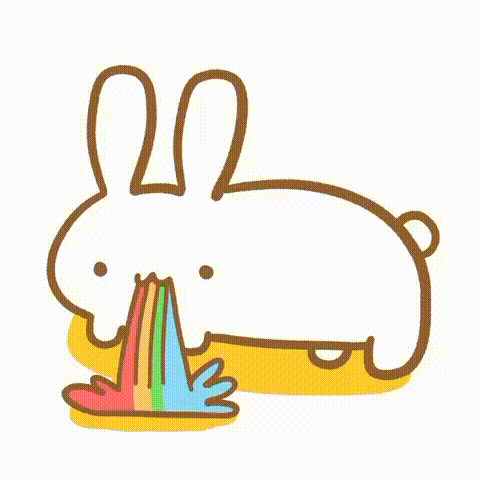 Rainbow Bunny GIF