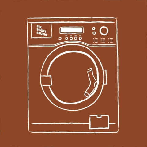 sixsocksstudio giphyupload socks washing machine laundromat GIF