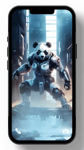 hasaka giphyupload animation robot panda GIF