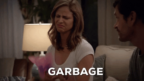 couch garbage GIF by truTV’s I’m Sorry