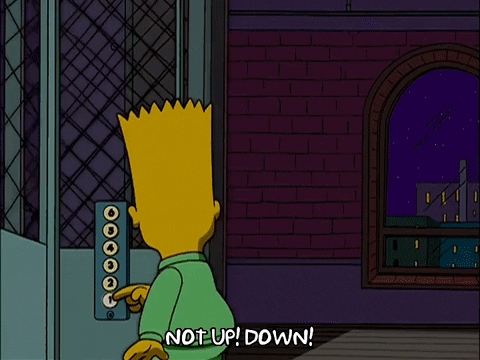 going up bart simpson GIF