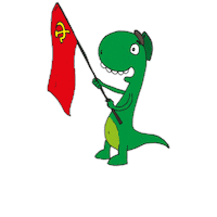 Flag Dino Sticker