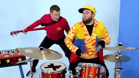 Drumming Rock N Roll GIF by The Wiggles