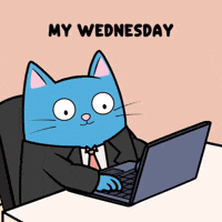 Tired Blue Cat GIF