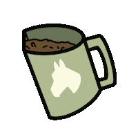 Pepressel horse chibi horse food landothepaint Sticker