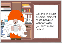 Gnome Coffee Addict GIF