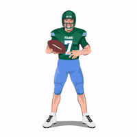Green Wave Football GIF by Panini America
