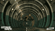 cinemax running explosion cinemax slow mo GIF