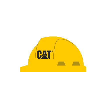 Cat Hat Sticker by Caterpillar Inc.