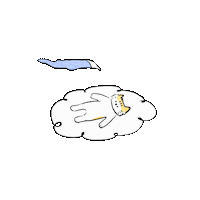 ginginandi cat sleep sleepy cloud Sticker
