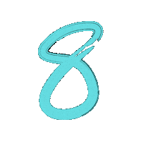 Number Cyan Sticker by Student Project House