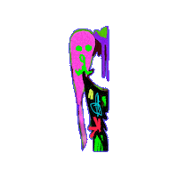 Pink Halloween Sticker