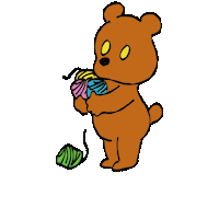 Bear Yarn Sticker by CHEBLO