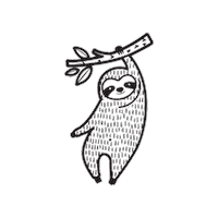 Sloth Swinging Sticker by Nifty Gifts