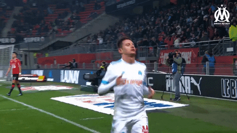 dab thanks GIF by Olympique de Marseille