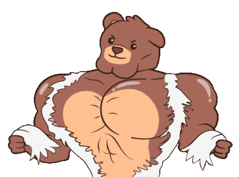 Weight Lifter Gym Sticker by BEARISH