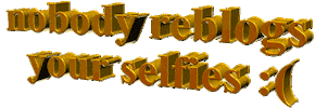 Nobody reblogs your selfies Sticker by AnimatedText