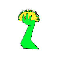 TinyLittleMonster tinylittlemonster jenrearick monsterhandwithtaco tinytacoarm Sticker