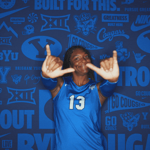 Ncaa Volleyball Go Cougs GIF by BYU Cougars