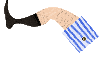 socks navy Sticker