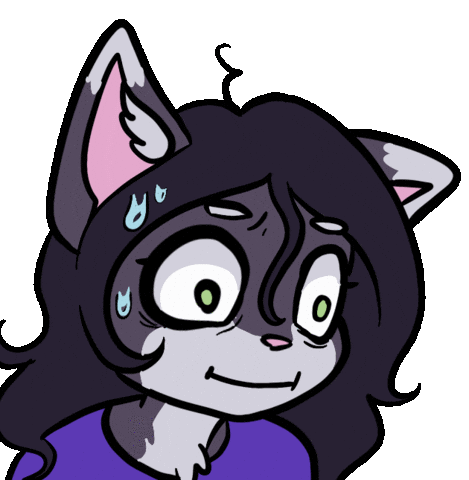 Cat Sweating Sticker