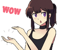 Girl Wow Sticker by kill666x