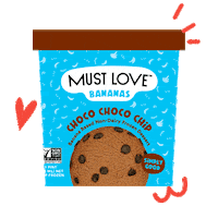 mustloveco chocolate ice cream banana nicecream Sticker