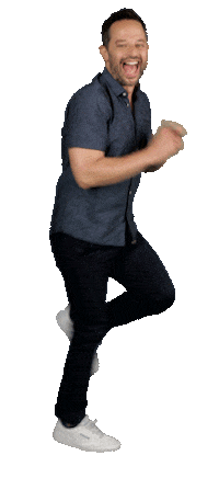 Happy Running Man Sticker by Nick Kroll
