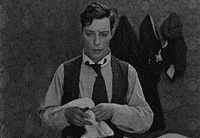 buster keaton his face though GIF by Maudit