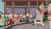 scared crowd GIF by South Park 