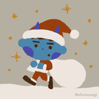 走る Merry Christmas GIF