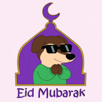 Eid Al-Fitr Dog GIF by ChesterAbstract