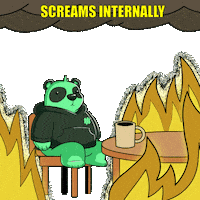 Stressed On Fire Sticker by SuperVerse