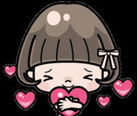 copochan love heart girl bob GIF