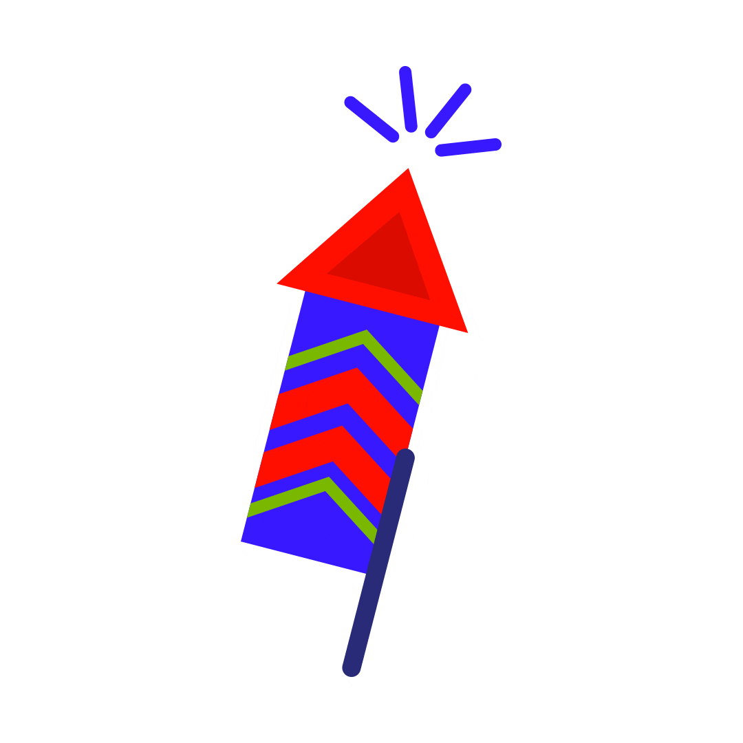 Rocket Diwali Sticker by MAD OVER PRINT