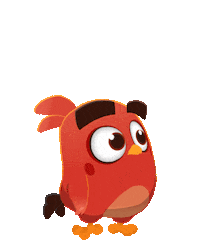 Rovio happy red yay jump Sticker