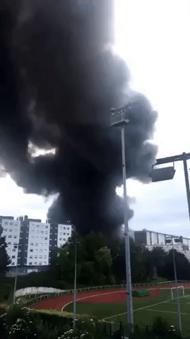 Smoke Rises Over Paris as Fire Breaks Out at Warehouse