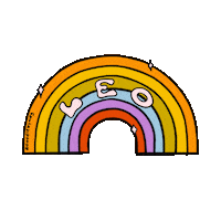Zodiac Sign Rainbow Sticker by Doodle by Meg