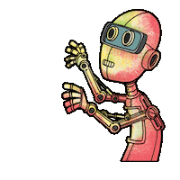Robot Non Posso Sticker by bastardidentro