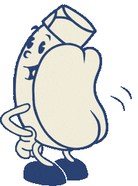 Hot Dog Booty Sticker by El Chunky